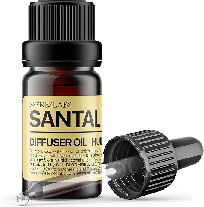 sesneslabs Santal Diffuser Oil, Niche Scent, Amber Coco Vanilla Cedar Sandalwood Musk Essential Oils Blend for Ultrasonic ...
