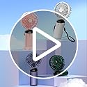 Aucoofany Portable Handheld Fan, 12 hours, Upgrade 3200mAh Portable Fan with LED Display, 90° Foldable, 5 Speed Wind,Hand ...