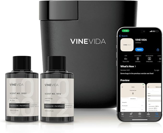 VINEVIDA Prime Plug-in Diffuser for Home & Office | Fragrance Oil Diffuser - Cold Air Diffuser for Essential Oils | Scent ...