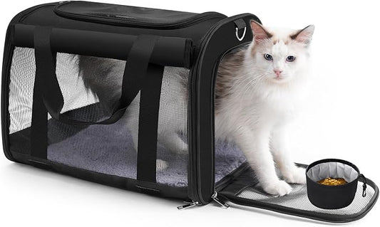 TWDEPART Cat Carrier Backpack - Multifunctional, Firm & Foldable with Roll-Up Shade, Breathable Design Includes Collapsibl...