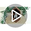 XIUDA Wooden Mini Memorial Small Urns for Ashes Stainless Steel Cremation Mini Urn with Black Walunt Box Funeral Heart Win...