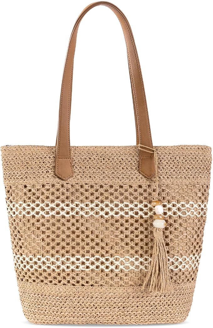 shoowyees Straw Beach Tote Bag Women - 2026 Handwoven Summer Purse Handbag with Zipper Perfect for Vacation Travel Pool | ...