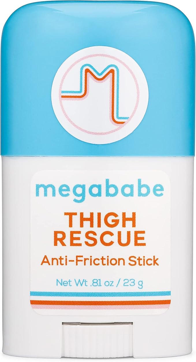 Megababe Thigh Rescue Anti-Chafe Stick Mini | Travel size, great for on-the-go | Prevents skin chafe & irritation | Thigh...