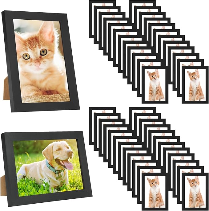 YOUKE OLA Set of 50 Picture Frame Bulk Photo Frames Wall Mounting Simple Photo Frames Multi Picture Frames for Wall or Tab...