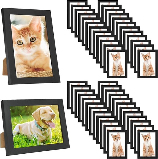 YOUKE OLA Set of 50 Picture Frame Bulk Photo Frames Wall Mounting Simple Photo Frames Multi Picture Frames for Wall or Tab...