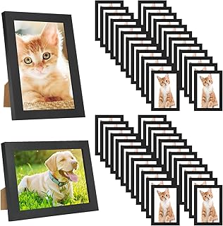 YOUKE OLA Set of 50 Picture Frame Bulk Photo Frames Wall Mounting Simple Photo Frames Multi Picture Frames for Wall or Tab...