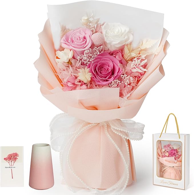 Childom Mothers Day Rose Gifts for Mom,Birthday Gifts for Women,Preserved Flowers for Delivery,Mothers Day Flowers Gift fo...