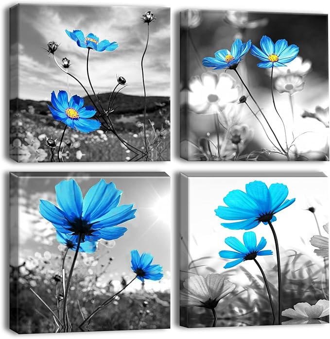 Artscope 4 Pieces Canvas Prints Wall Art - Picture Painting- Modern Wall Artwork Framed for Bathroom Home Office Decor - 1...