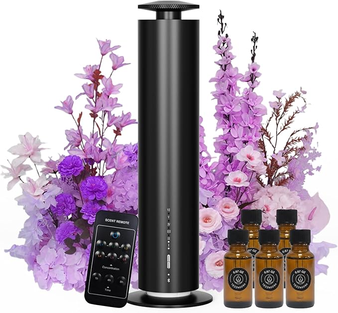 Waterless Essential Oil Diffuser, Long Lasting Aromatherapy Scent Diffuser for Home with Light Mode, 1500 Sq. Ft Coverage ...
