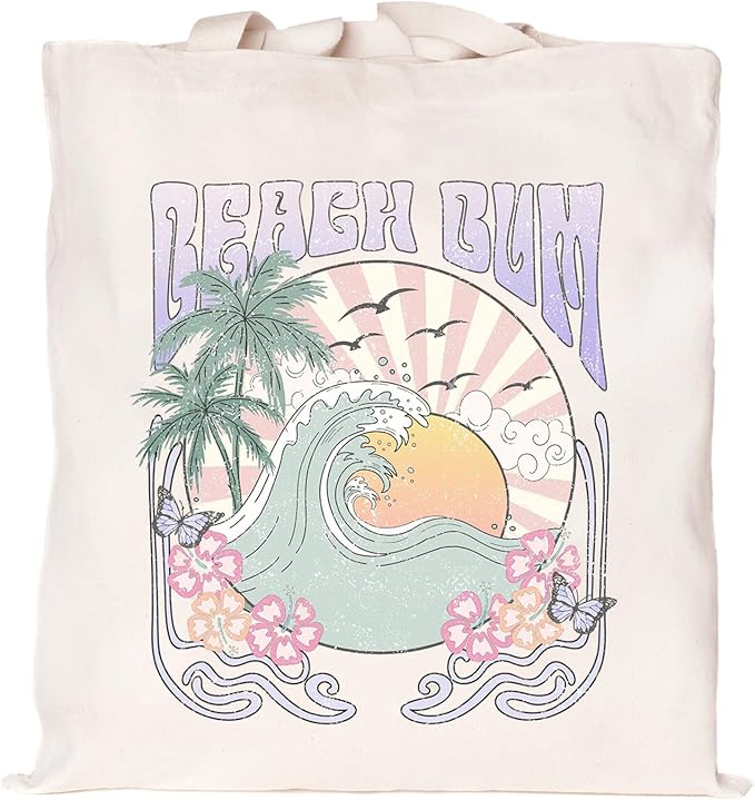 Kimoli Canvas Tote Bag Aesthetic Cute Beach Bag Reusable Grocery Shopping Bags Totes for Women Inspirational DM12C