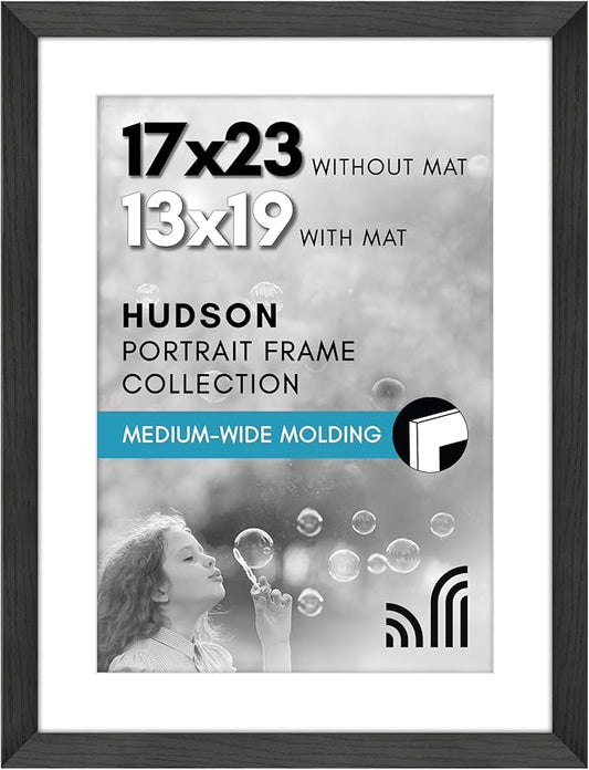 Americanflat 17x23 Picture Frame with Polished Plexiglass - Use as 13x19 Frame with Mat or Display 17x23 Photo Without Mat...