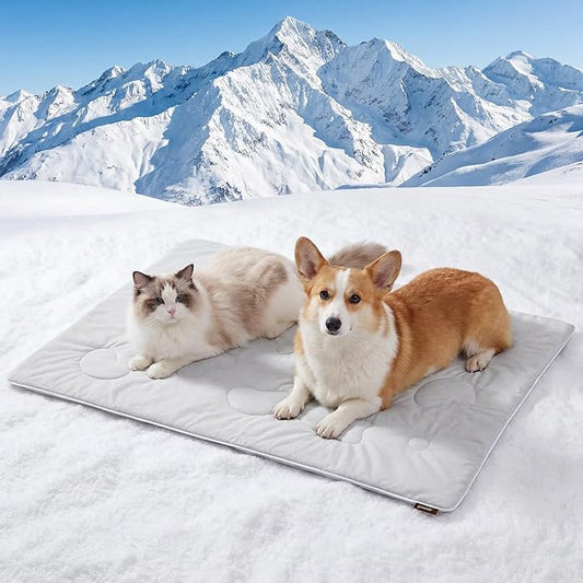 ZOMISIA Cooling Blanket for Medium Dogs - High Cold Washable Pet Blanket, Travel Soft Dog Summer Essentials, Grey, 30"x40"