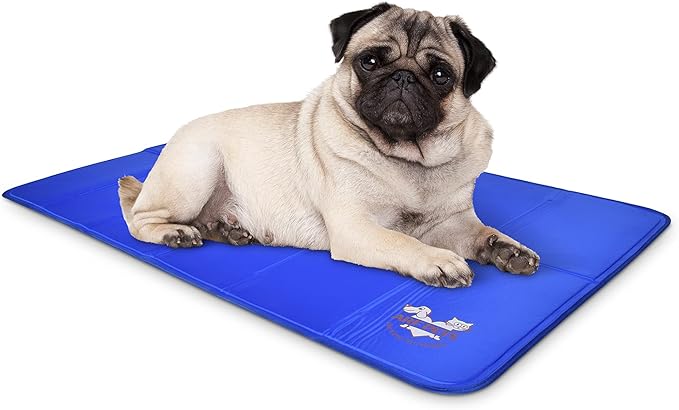 Arf Pets Dog Cooling Mat 23” x 35” Pad for Kennels, Crates, Beds, Non-Toxic, Durable Solid Self Cooling Gel No Refrigerati...