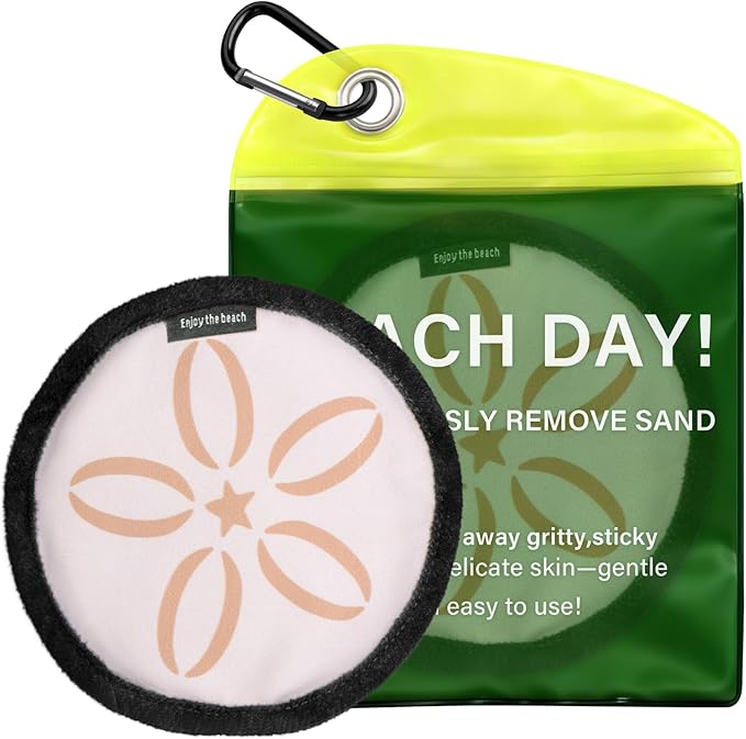 UMUACCAN Beach Sand Remover Pouch Sand Eraser Wipe - 2026 Summer Vacation Essentials Family Towels Bahamas Trip Must Haves...
