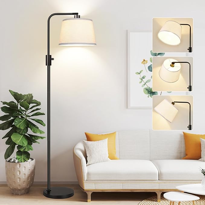 【Upgraded】 Dimmable Floor Lamp, 1000 Lumens LED Edison Bulb Included, Arc Floor Lamps for Living Room Modern Standing Lamp...