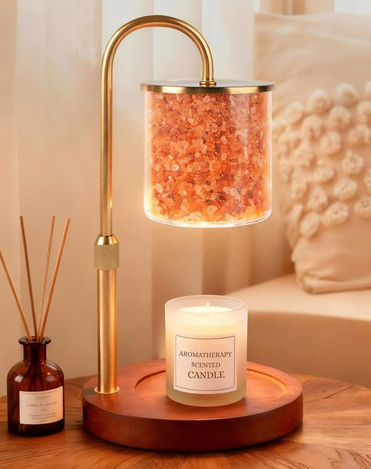 ARVIDSSON Candle Warmer Lamp with Himalayan Pink Salt, Timer & Dimmable Candle Warmer for Jar Candles, Birthday Gifts for ...