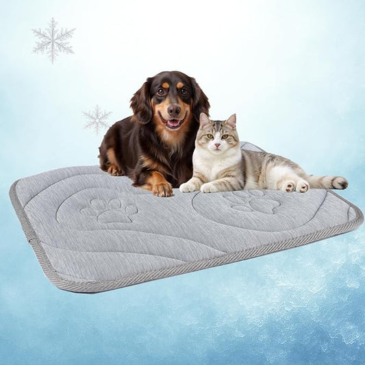 Pawhoo Dog Cooling Mat, Reversible Cool & Warm Pet Orthopedic Pad, Thick Mat for Summer & Winter, Machine Washable, Portab...