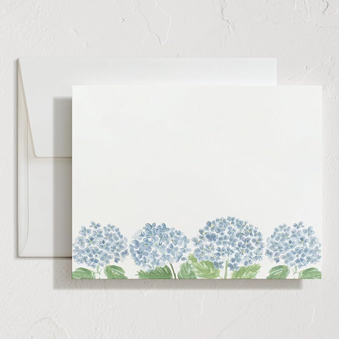 Minted Hydrangea Love Stationery Cards, 10 Count, Blank Cards and Envelopes For Thank You Notes, Invitations & Handwritten...