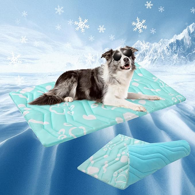 BEAUTYZOO Upgrade Dog Cooling Mat Extra Large, Reversible Self-Cooling Mat for Dogs, Thicken Pet Ice Cool Pad Blanket for ...