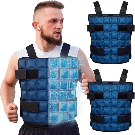 Cuffbow Ice Pack Cooling Vest for Men & Women, Vests Lightweight, Adjustable Change Reusable Cooling Vest for Weather