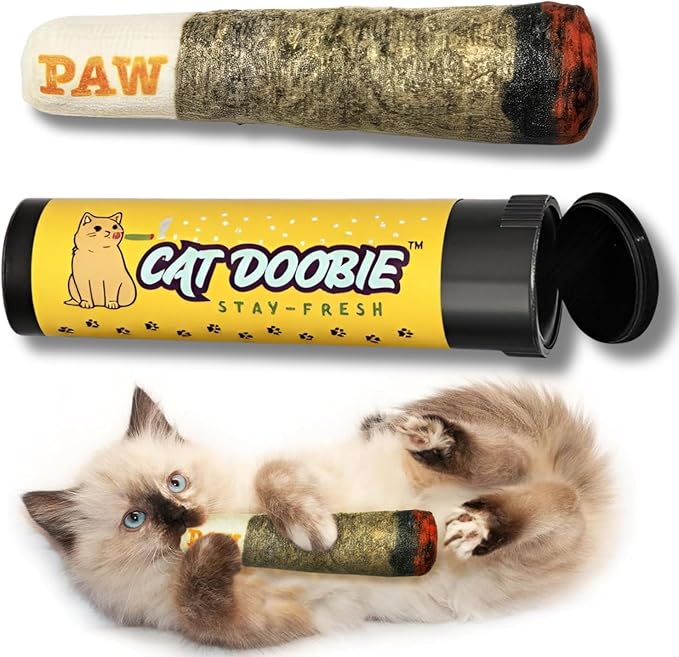 Nestpark Cat Doobie Catnip Cat Toy - Crinkle Kitten Kicker with Extra Strong Catnip - Funny Interactive Cat Toy Indoor Cat...