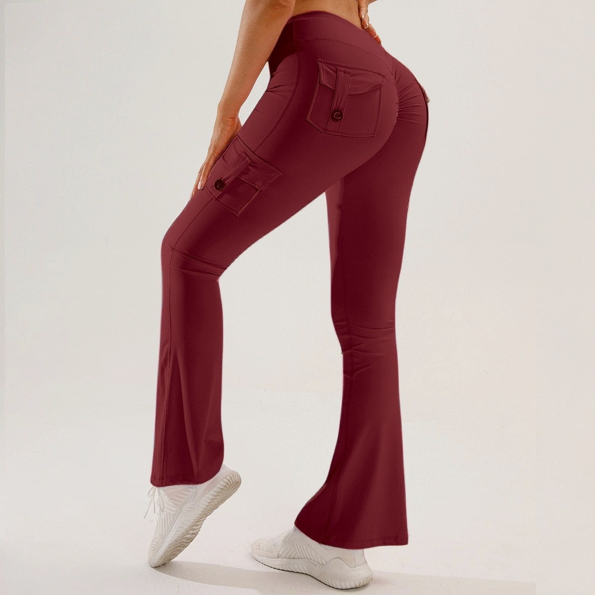 Multi-Pocket Yoga Pants For Fitness And Exercise