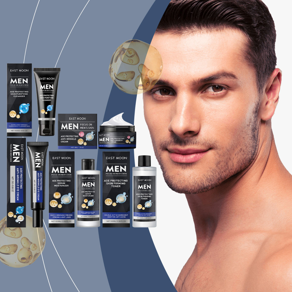 Men's Facial Skin Care Products Toner And Lotion Cream Moisturizing Firming