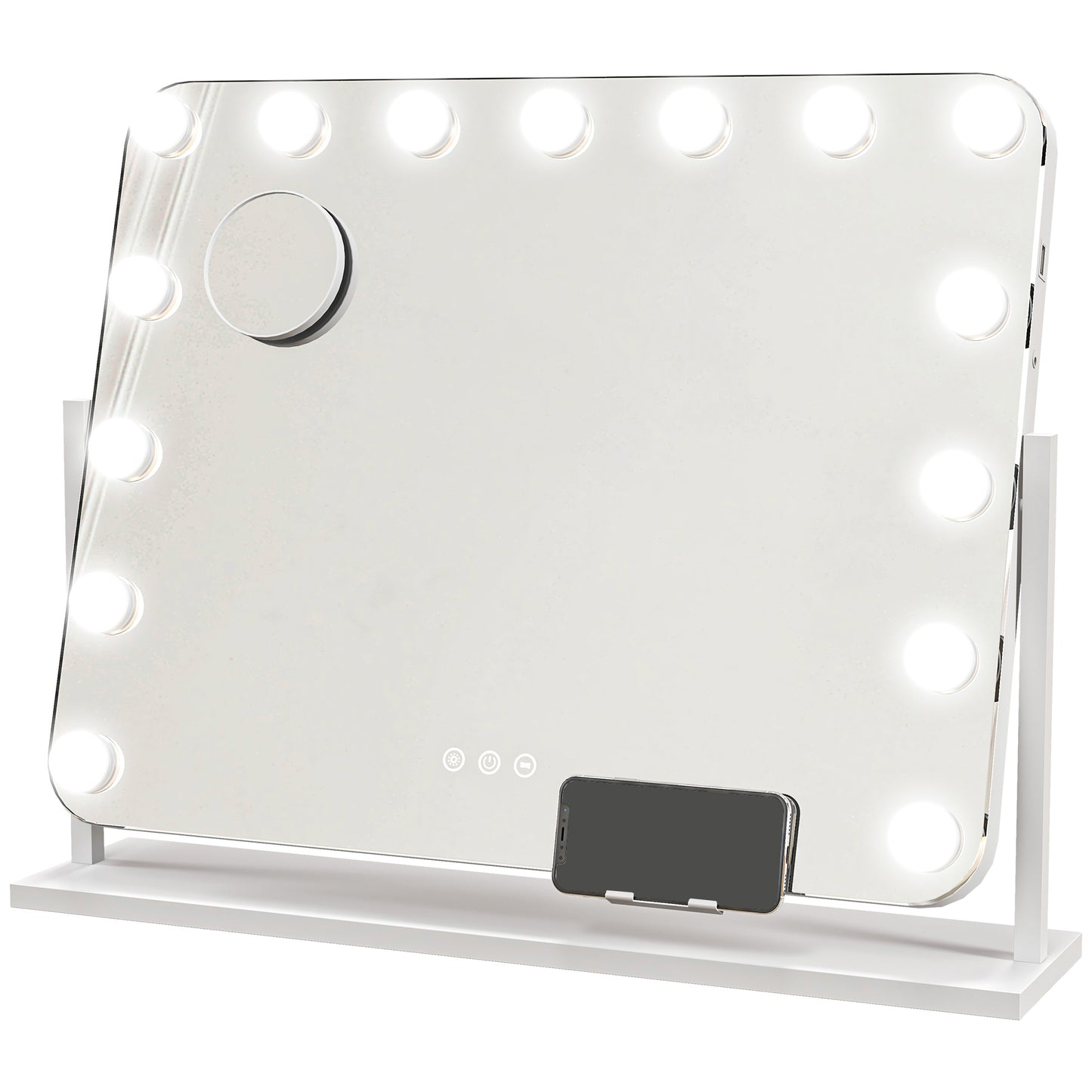 14 LED Bulb Tabletop Makeup Mirror, With Adjustable Settings