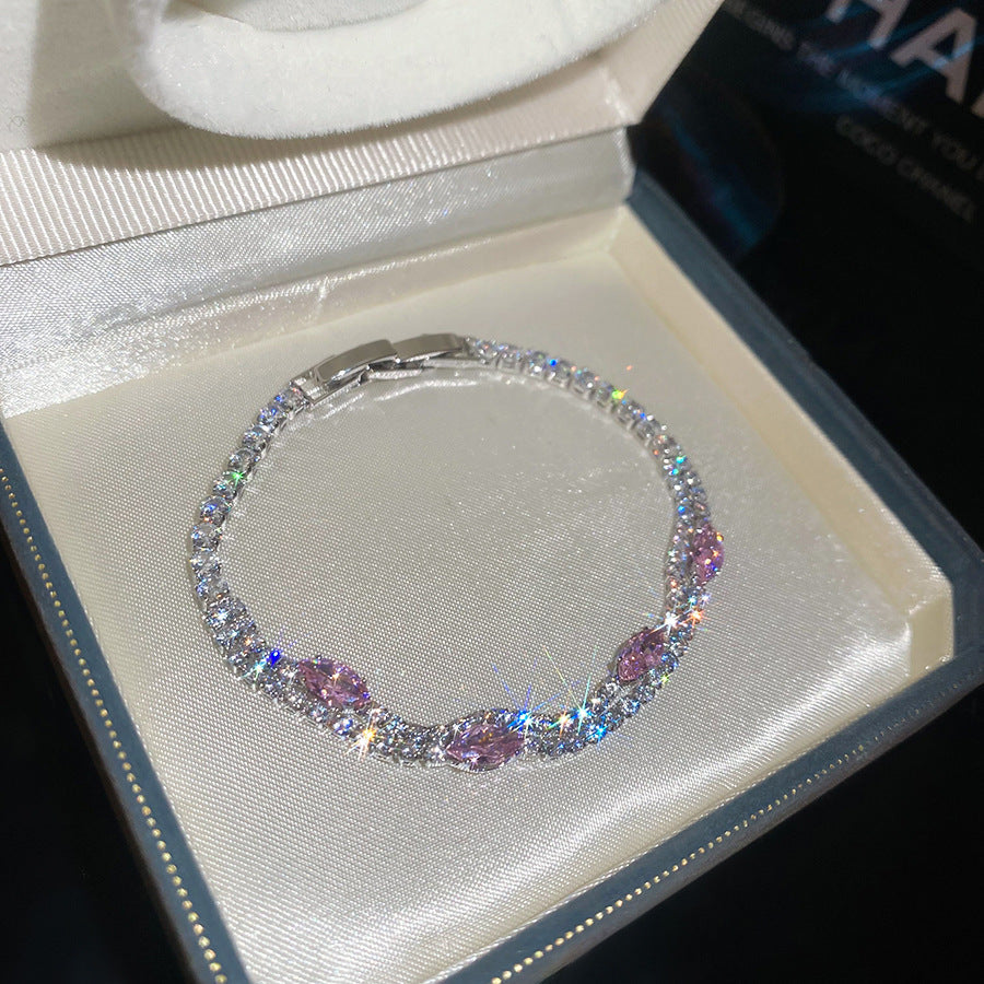 18K Gold Plated Minimalist Double Layer Round Zircon Bracelet Luxury Elegant Bangle Premium Fashion Wrist Jewelry