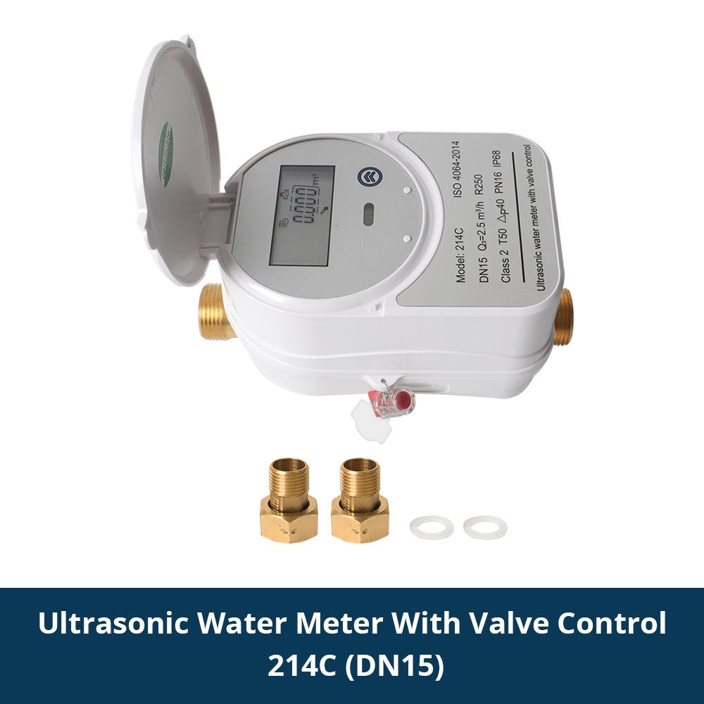Graffiti Zigbee Smart Valve Ultrasonic Water Meter IP68 LCD