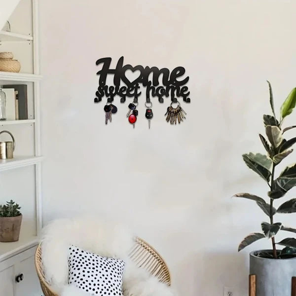 CIFbuy Matte Black Key Holder Rustproof Iron Wall Storage Decor - TikTok, Temu Pick-up Service
