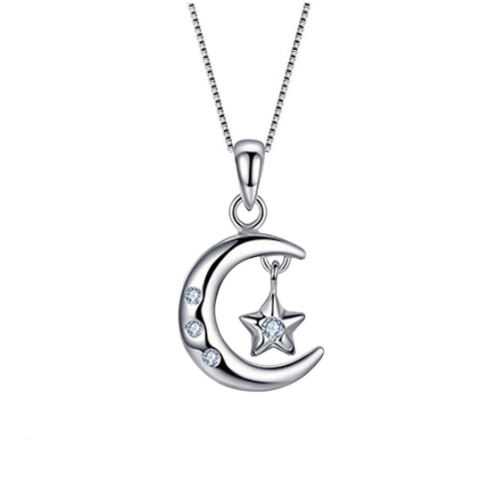 Simple Star And Moon Smart Pendant Clavicle Chain