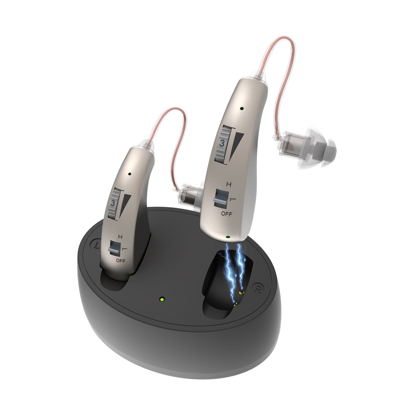 Simple Charging Bin Behind-the-ear Aid Headset