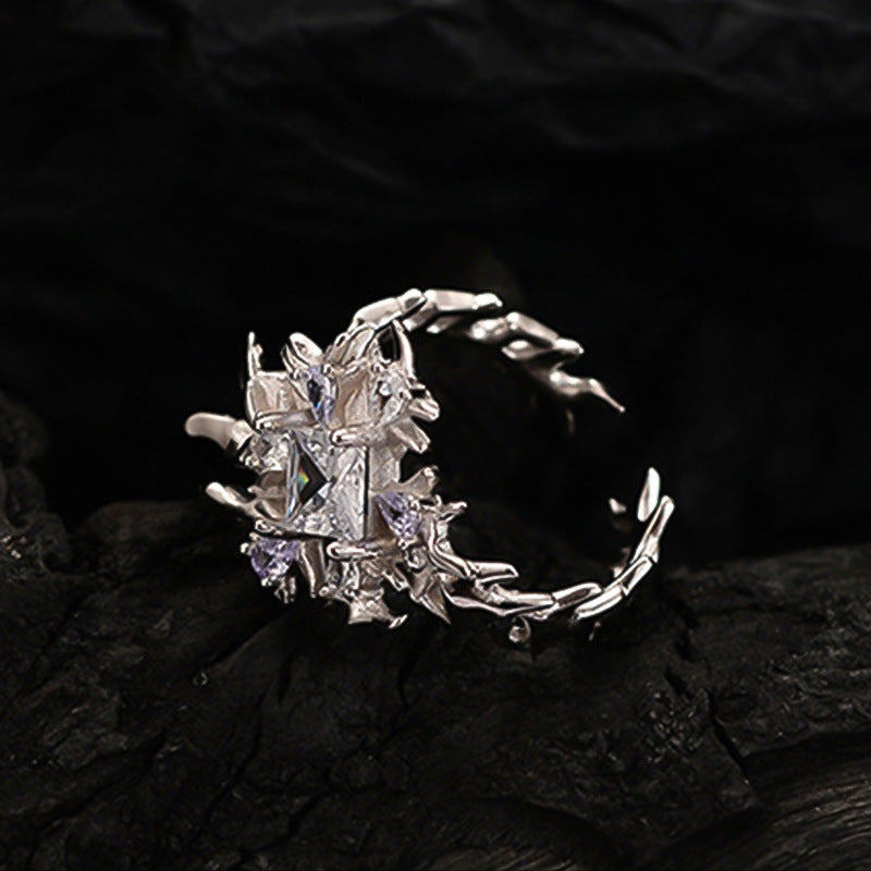 Korean-style Snowflake Zircon Ring For Women