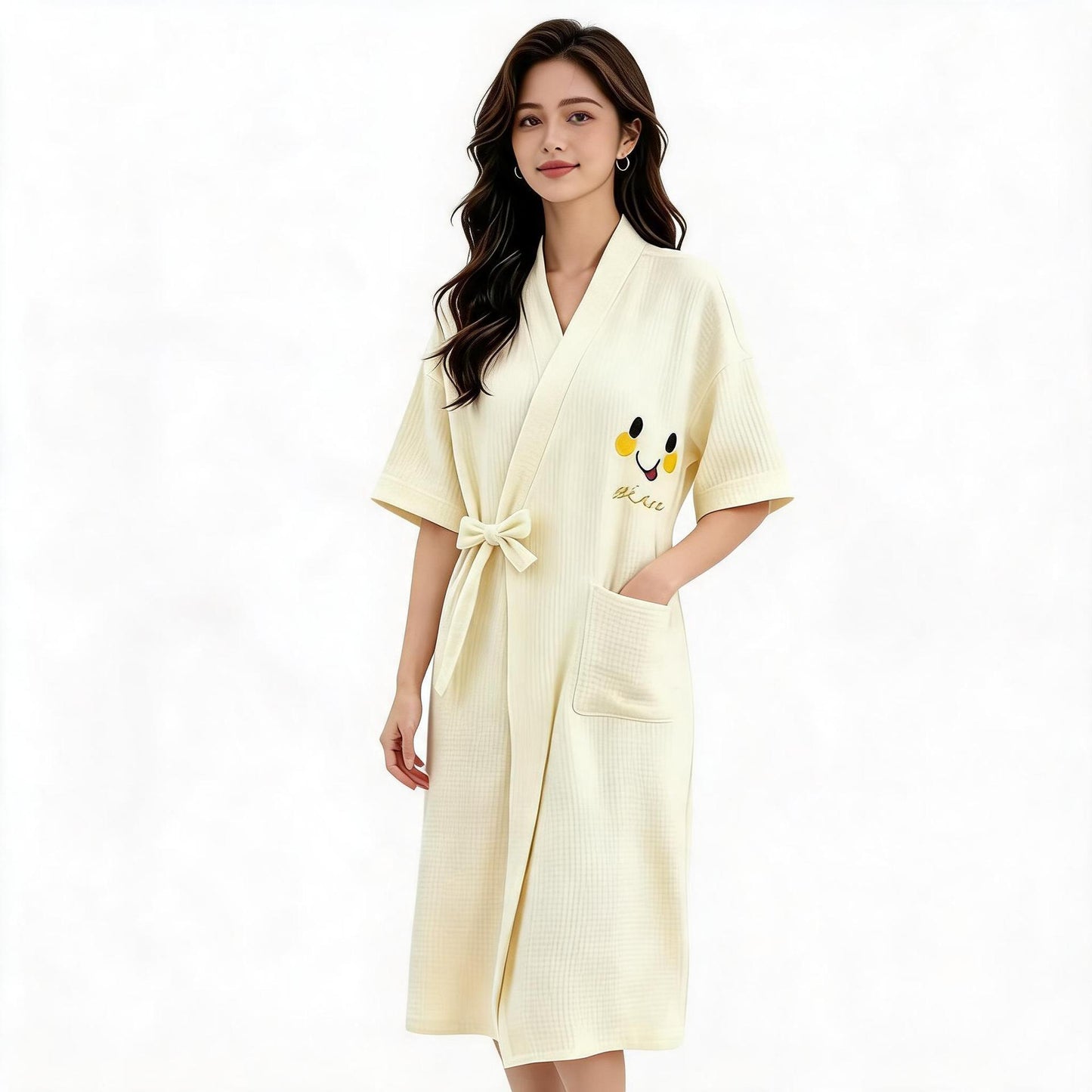 Cotton Bath Skirt Cartoon-themed Wearable Soft And Highly Absorbent Womens Home Bathrobe