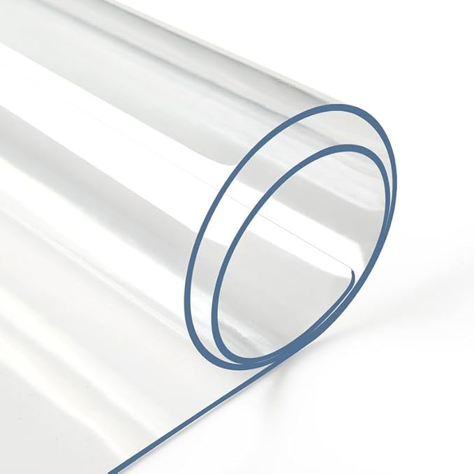 1.5mm Thick Clear Table Cover Protector Table Cover Rectangle PVC Clear Table Protector Desk Protector Mat For Dining Room Table.