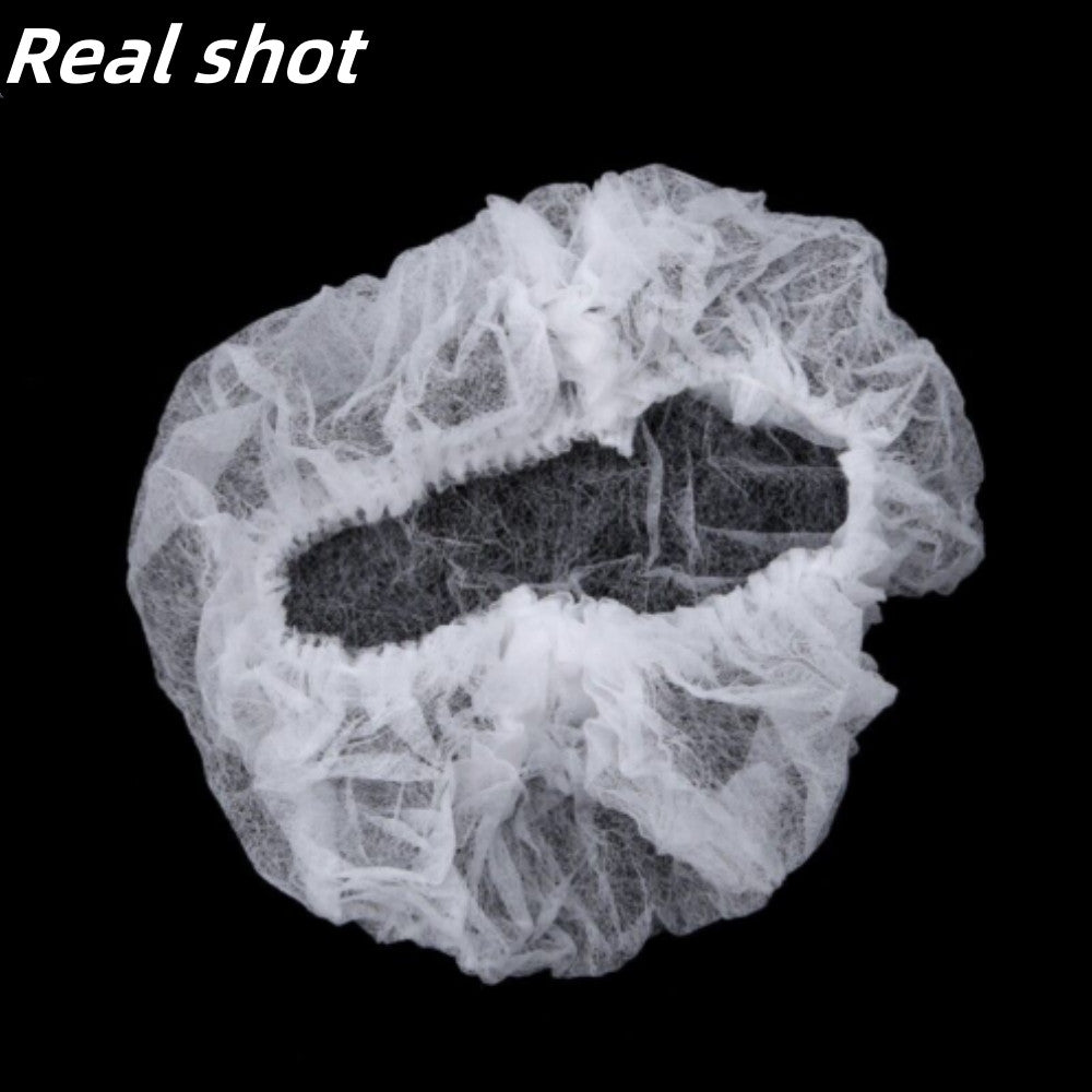 10 0 0Pcs Disposable Head Cover Hair Net White Elastic Hair Cap For Beauty Salon