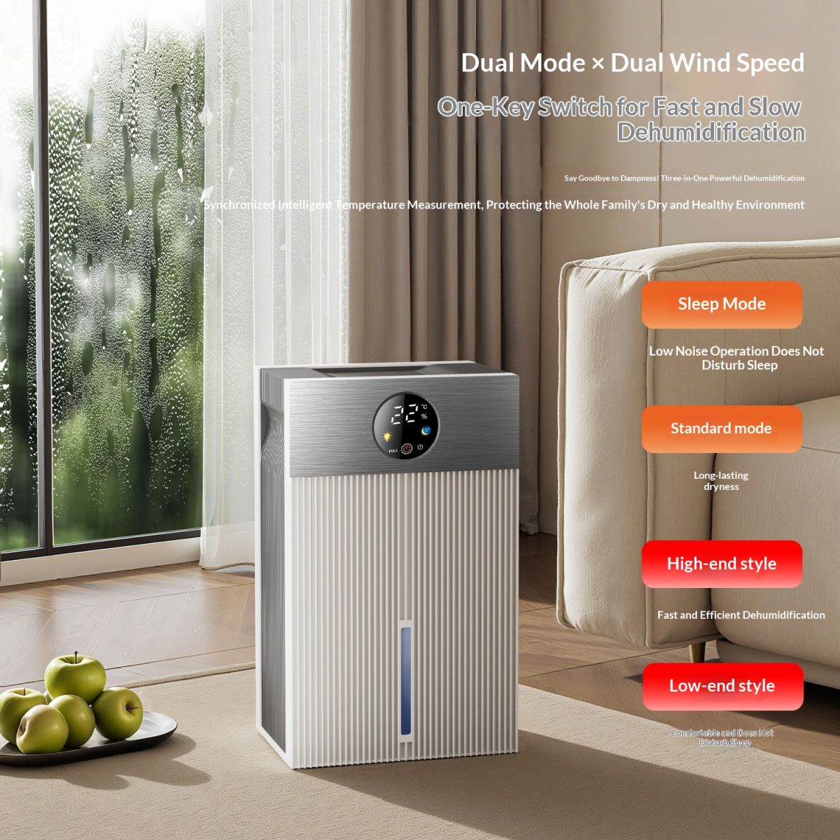 Indoor Silent Dehumidifier For Home Use Compact Dehumidifier