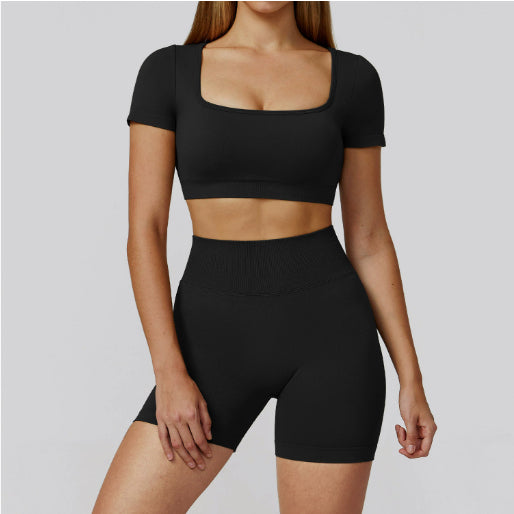 Hollow-out Beauty Back High Waist Yoga Clothes Fitness Suit
