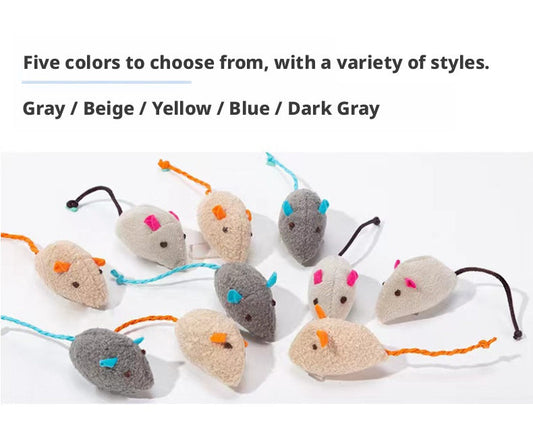 Plush mouse and cat toys-random color-1