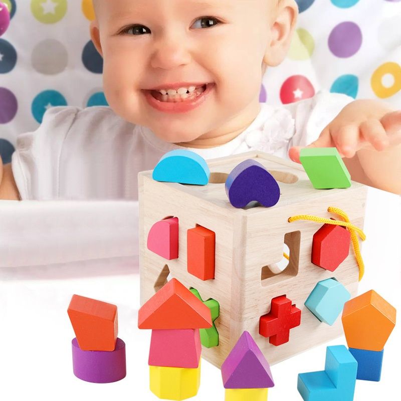 Geometric Shape Matching Baby's Building Blocks Educational Toys