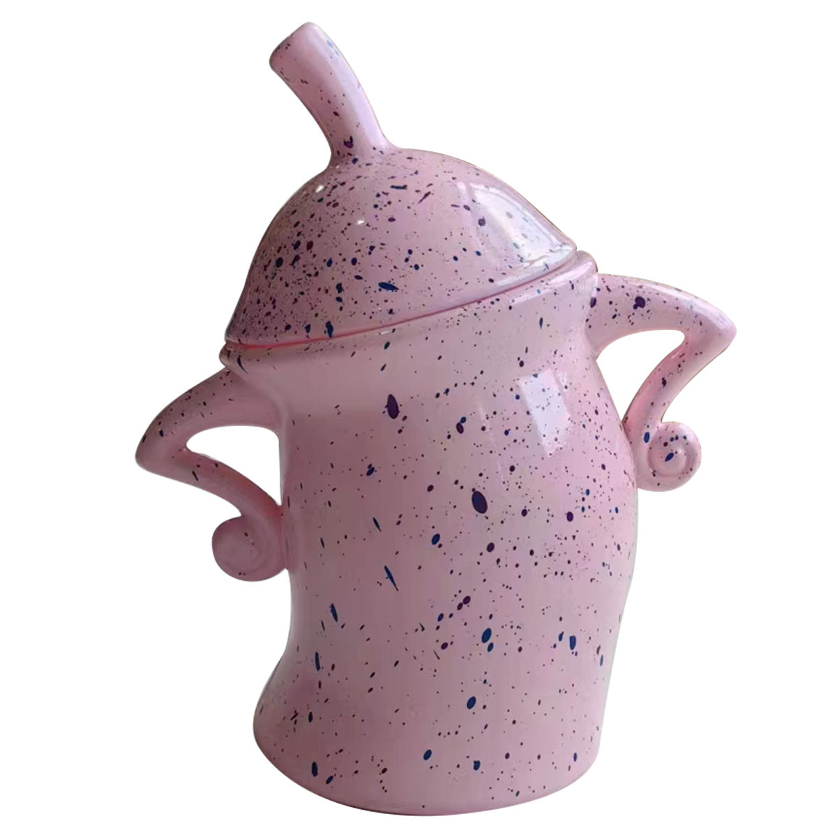Canister With Attitude Drop Resistant PVC Durability Food Canisters With Lids Desktop Cup Ornament For Halloween Pink