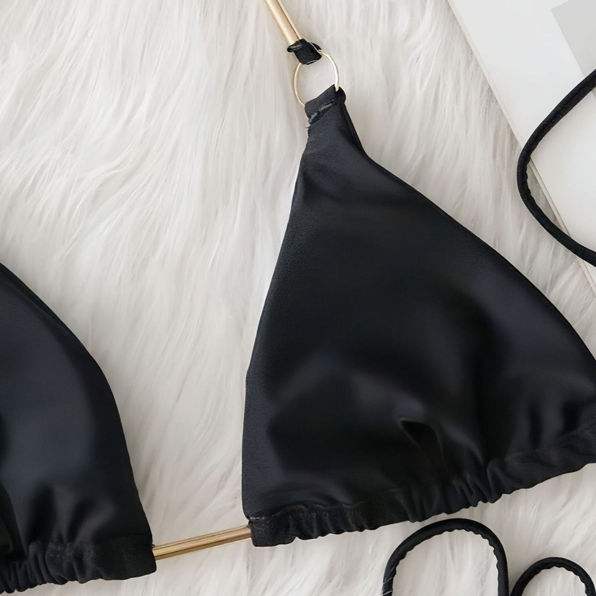 New Swimsuit Metal Accessories Bikini High Waist Strap