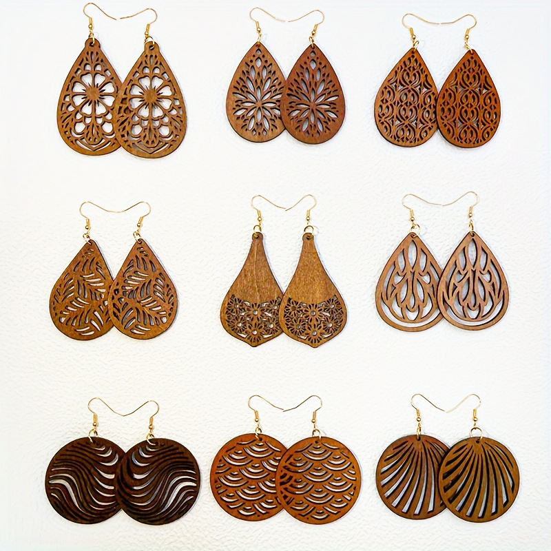 Minimalist Fashion Geometric Hollow-Out Womens Earrings