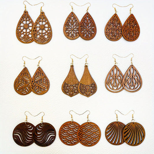 Minimalist Fashion Geometric Hollow-Out Womens Earrings
