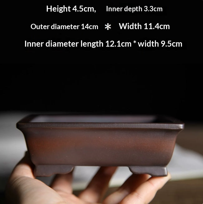 Zisha Teapot Tabletop Tea Tray And Miniature Bonsai Pot