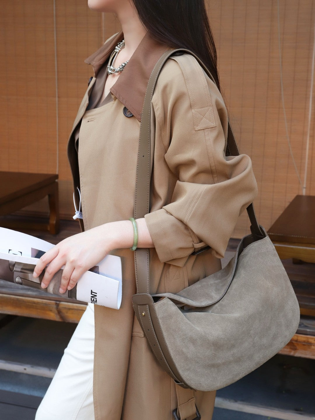 Retro Matte Genuine Leather Underarm Bag For Women, New Autumn-Winter Versatile Dumpling Bag, Casual Fashion Crossbody And Shoulder Bag
