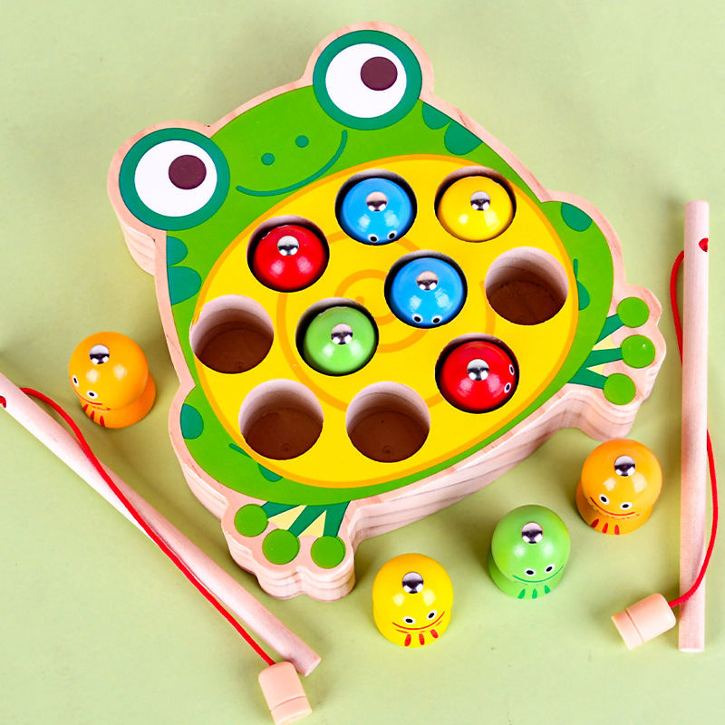 Frog Kitten Fishing Magnetic Training Desktop Educational Toys
