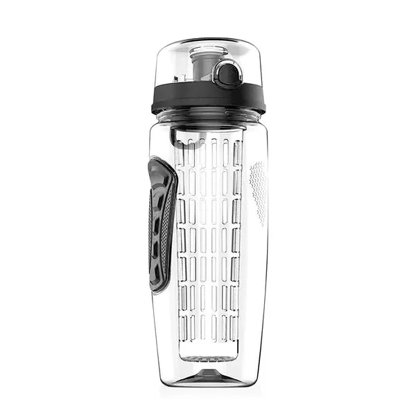 Fruit Infuser Water Bottle 32OZ Juice Shaker Sport W& Flip Top Lid Anti-Slip Grips For Office Home Sport Running Walking Hiking