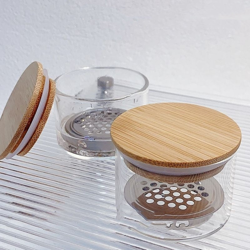 New Nail Beauty Sequins Painting Brush Cleaning Cup With Lid Stainless Steel Mesh